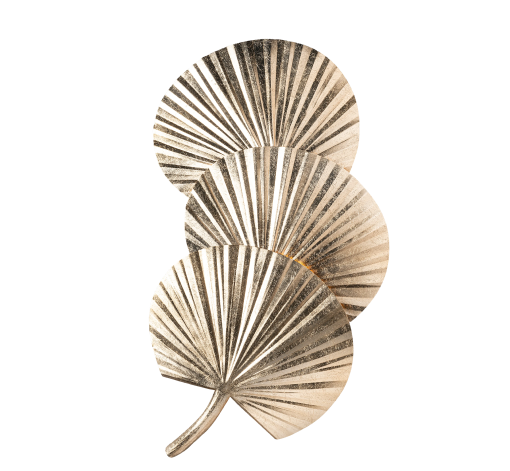 Fan-Shaped Palm Wall Sconce